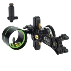 HHA Sports Bow Sight Tetra Max Dial .010 1 Pin Green 1 5/8″ Dia Right Hand TMX-5510 W/ Free Sight Light