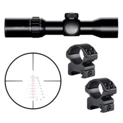 Hawke Optics Crossbow XB30 Compact Scope 2-8×36 SR 12227 Combo W/ Scope Mounts (12227 & 22117)