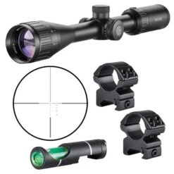 Hawke Optics Vantage IR Scope 4-12×40 Rimfire .22 WMR Reticle 14242 Combo W/Level & Mounts (14242+64101+22113)