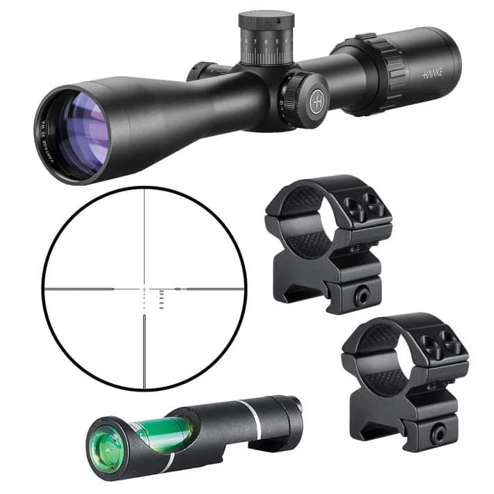 Hawke Optics Vantage IR Scope 30 WA 3-9×40 .223/.308 Reticle 14277 Combo W/Level & Mounts (14277+64101+22116) 3 Hawke Optics Vantage IR Scope 30 WA 3-9×40 .223/.308 Reticle 14277 Combo W/Level & Mounts (14277+64101+22116)