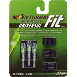 Nockturnal FIT Universal Size Green Lighted Nock 3 Pack NT-305