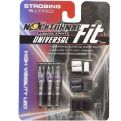 Nockturnal Lighted Nocks FIT Universal Size Strobing Strobing Red & BLUE Lighted Nock 3 Pack NT-310