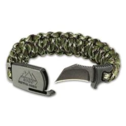 Outdoor Edge ParaClaw Paracord Survival Bracelet Large With 1.5 Inch Knife Blade Camo PCC-90C