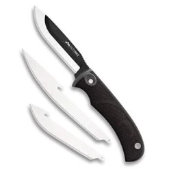 Outdoor Edge RazorMax Replaceable Fixed Blade Skinning & Boning Hunting Knife With Nylon Sheath Black RMK-10