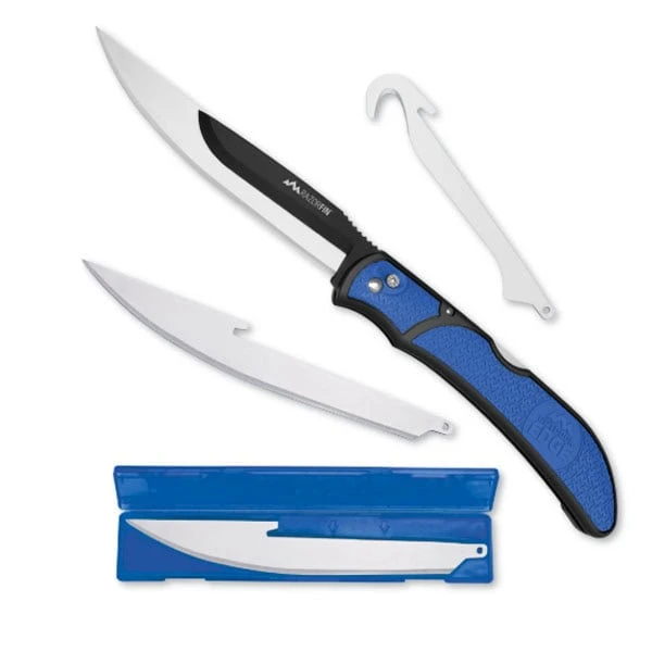Outdoor Edge RazorFin Folding Fillet Knife With Boning-Fillet Blades, Gutting Blade Blue RFU-50C 3 Outdoor Edge RazorFin Folding Fillet Knife With Boning-Fillet Blades, Gutting Blade Blue RFU-50C