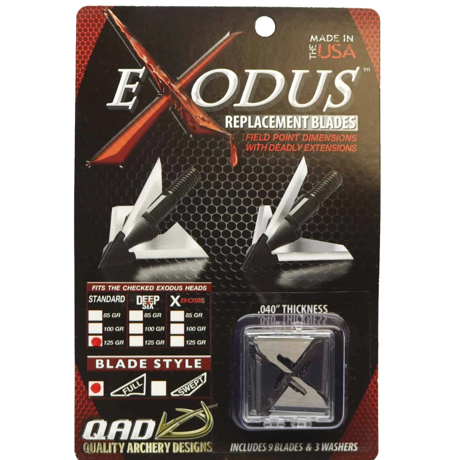 Exodus Broadhead Full Replacement Blades 125 Grain Standard Or Crossbow 9 Blades 3 Exodus Broadhead Full Replacement Blades 125 Grain Standard Or Crossbow 9 Blades