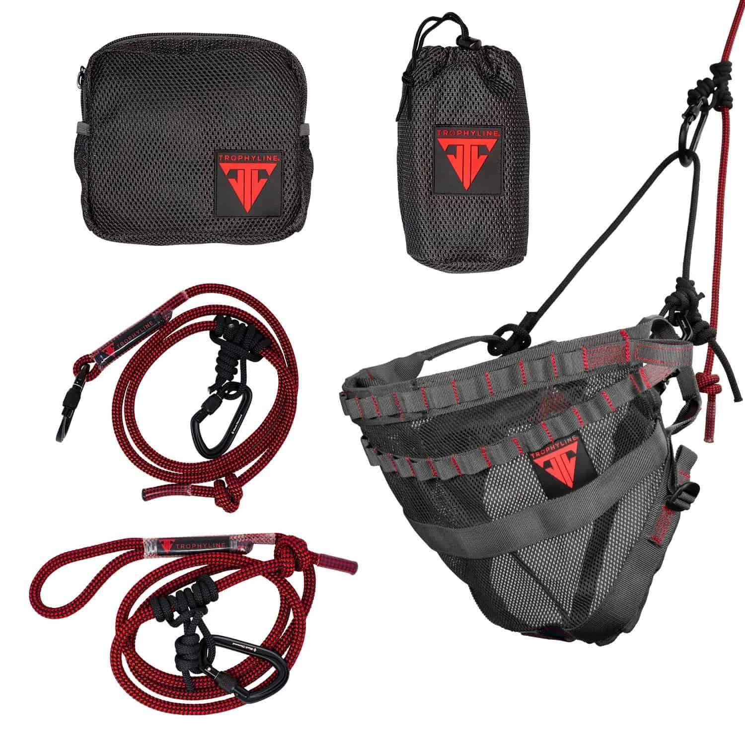 TrophyLine Tree Saddle Covert Lite Saddle Kit Safety Harness M/L 3 TrophyLine Tree Saddle Covert Lite Saddle Kit Safety Harness M/L