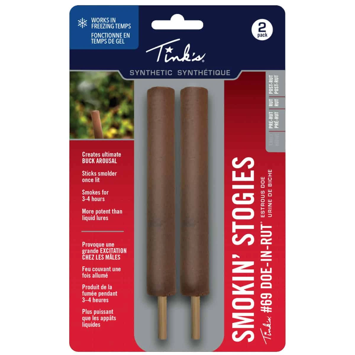 Tink’s Scents Smokin Sticks Stogies Synthetic #69 Doe-In-Rut 2 Pack W6115 3 Tink’s Scents Smokin Sticks Stogies Synthetic #69 Doe-In-Rut 2 Pack W6115