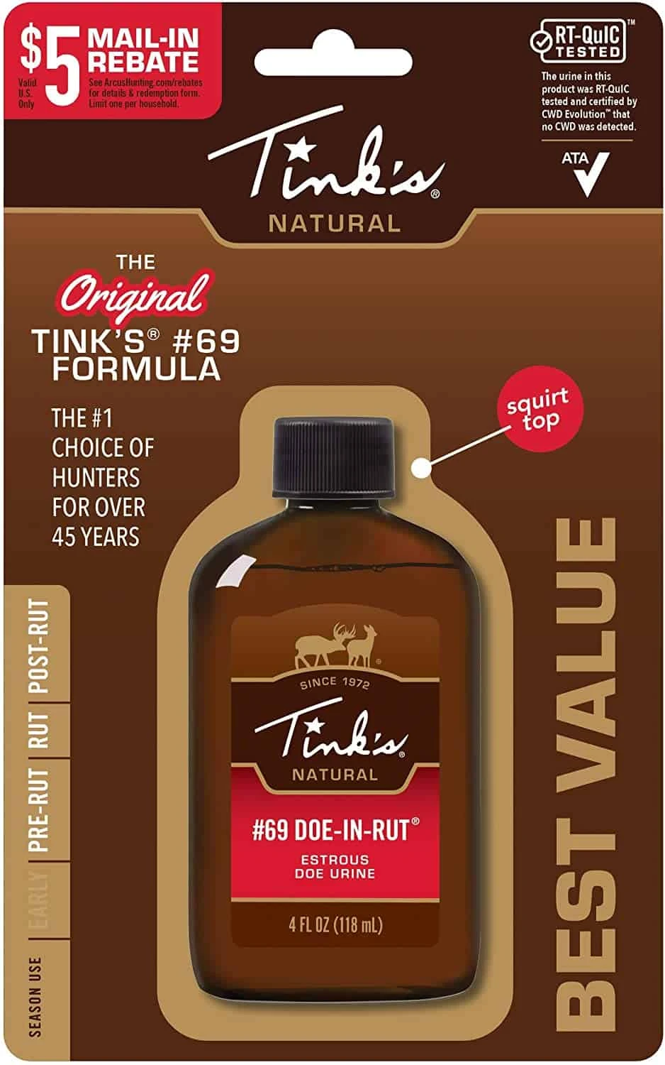 Tink’s Scents #69 Doe-In-Rut Doe Estrous 4 Oz Bottle W6202 3 Tink’s Scents #69 Doe-In-Rut Doe Estrous 4 Oz Bottle W6202